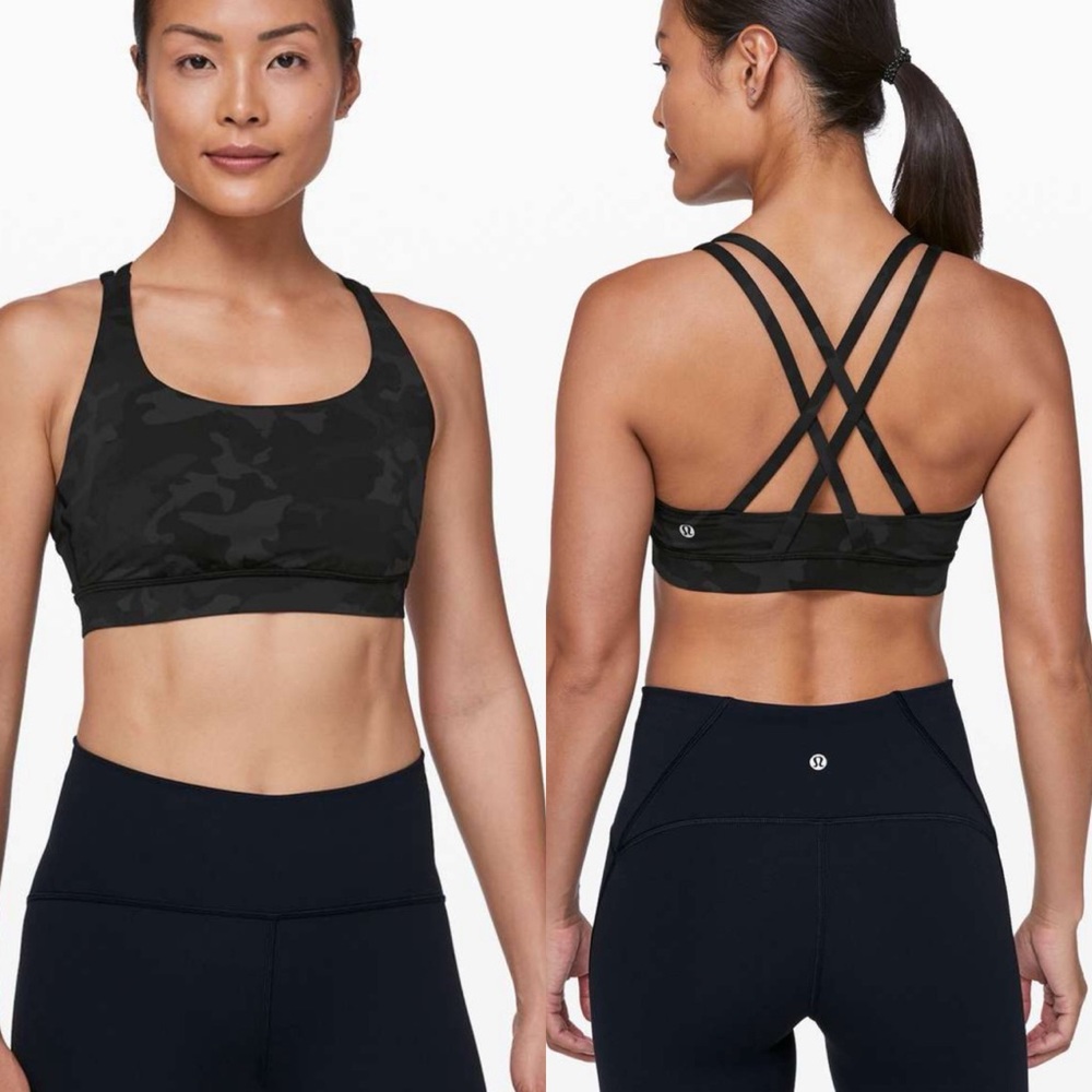 Lululemon Energy Bra Incognito Camo Multi Grey Size 6 - Picture 1 of 5